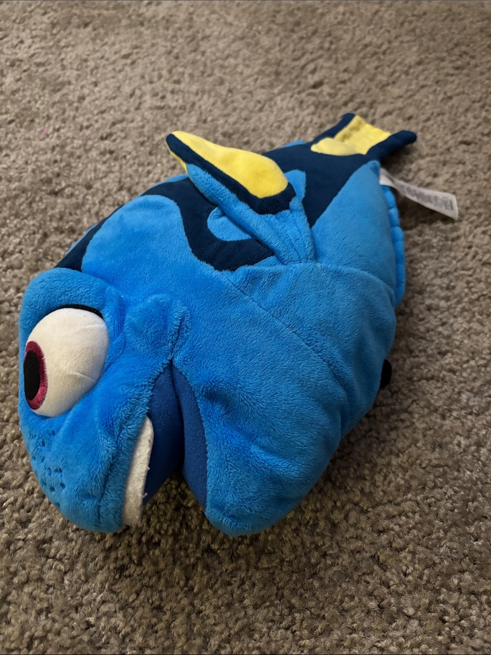 Disney dory. Blue Plush Fish Toy with Yellow Accents